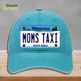 Moms Taxi Minnesota State Novelty License Plate Hat Unconstructed Cotton / Lake Blue