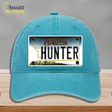 Hunter Montana State Novelty License Plate Hat Unconstructed Cotton / Lake Blue