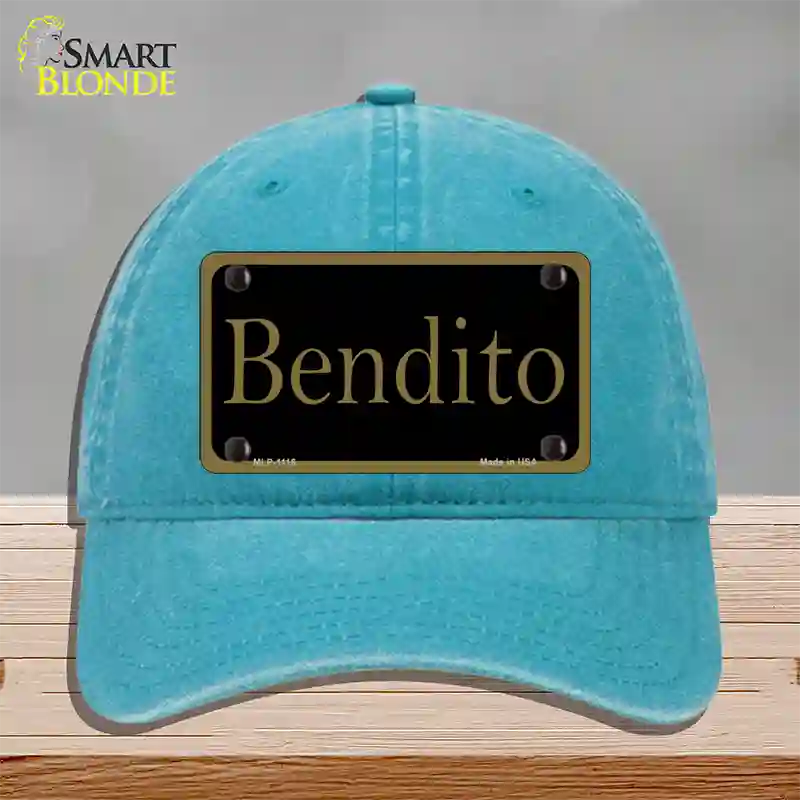 Bendito Novelty License Plate Hat Unconstructed Cotton / Lake Blue