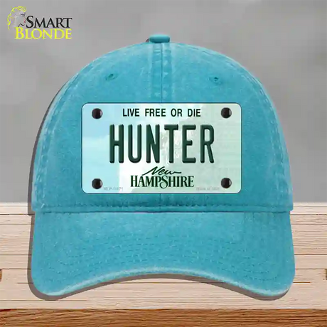 Hunter New Hampshire State Novelty License Plate Hat Unconstructed Cotton / Lake Blue