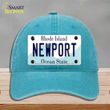 New Port Rhode Island State Novelty License Plate Hat Unconstructed Cotton / Lake Blue