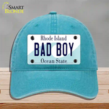 Bad Boy Rhode Island State Novelty License Plate Hat Unconstructed Cotton / Lake Blue