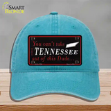 Tennessee Dude Novelty License Plate Hat Unconstructed Cotton / Lake Blue