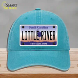 Little River South Carolina Novelty License Plate Hat Unconstructed Cotton / Lake Blue