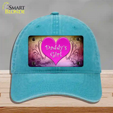 Daddys Girl Novelty License Plate Hat Unconstructed Cotton / Lake Blue