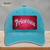 Princess Novelty License Plate Hat Unconstructed Cotton / Lake Blue