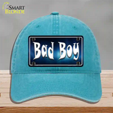 Bad Boy Novelty License Plate Hat Unconstructed Cotton / Lake Blue