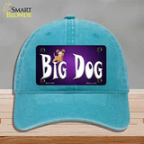 Big Dog Novelty License Plate Hat Unconstructed Cotton / Lake Blue