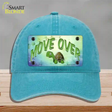 Move Over Novelty License Plate Hat Unconstructed Cotton / Lake Blue