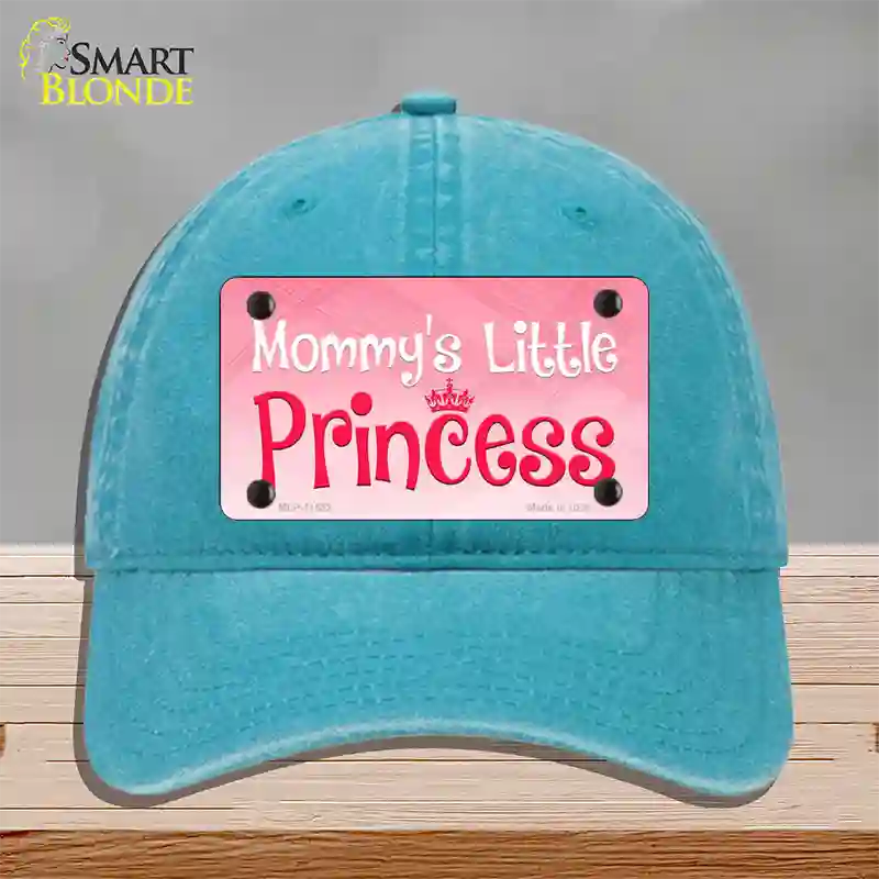 Mommys Little Princess Novelty License Plate Hat Unconstructed Cotton / Lake Blue