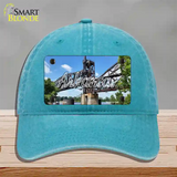 Arkansas Rusty Bridge State Novelty License Plate Hat Unconstructed Cotton / Lake Blue