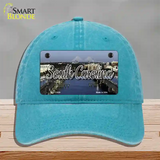 South Carolina City Bridge State Novelty License Plate Hat Unconstructed Cotton / Lake Blue