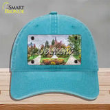 Vermont State Building State Novelty License Plate Hat Unconstructed Cotton / Lake Blue