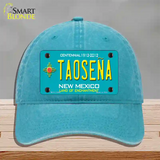 Taosena Teal New Mexico Novelty License Plate Hat Unconstructed Cotton / Lake Blue