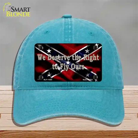 We Deserve The Right Novelty License Plate Hat Unconstructed Cotton / Lake Blue