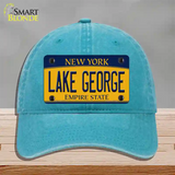 Lake George New York Novelty License Plate Hat Unconstructed Cotton / Lake Blue