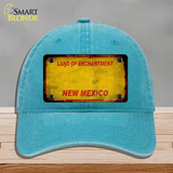 New Mexico Rusty Blank Novelty License Plate Hat Unconstructed Cotton / Lake Blue