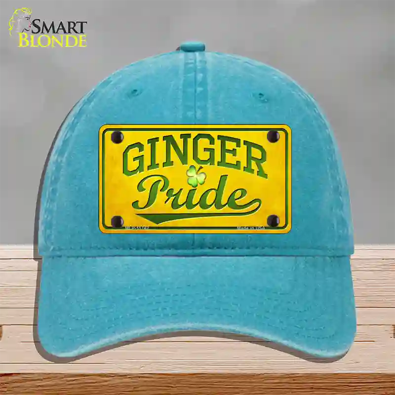 Ginger Pride Novelty License Plate Hat Unconstructed Cotton / Lake Blue