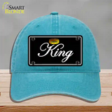 King Novelty License Plate Hat Unconstructed Cotton / Lake Blue