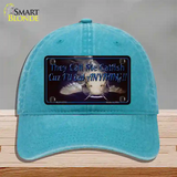 They Call Me Catfish Novelty License Plate Hat Unconstructed Cotton / Lake Blue