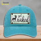 Get Naked Novelty License Plate Hat Unconstructed Cotton / Lake Blue