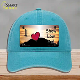 Show Low Hilltop Arizona Novelty License Plate Hat Unconstructed Cotton / Lake Blue