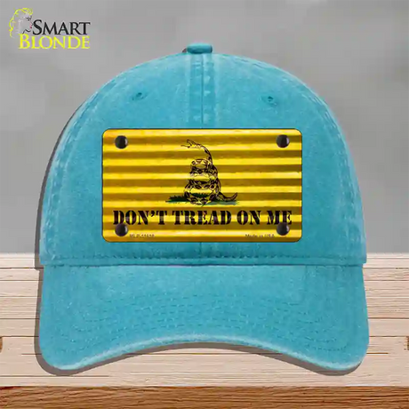 Dont Tread On Me Novelty License Plate Hat Unconstructed Cotton / Lake Blue