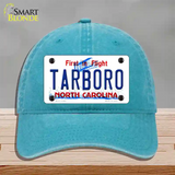 Tarboro North Carolina Novelty License Plate Hat Unconstructed Cotton / Lake Blue