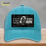 So I Went Home Novelty License Plate Hat Unconstructed Cotton / Lake Blue