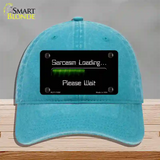 Sarcasm Loading Novelty License Plate Hat Unconstructed Cotton / Lake Blue