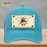 Bumble Bee Watercolor Novelty License Plate Hat Unconstructed Cotton / Lake Blue