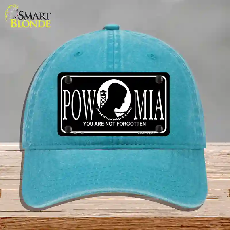 POW-MIA Novelty License Plate Hat Unconstructed Cotton / Lake Blue