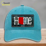 Arizona Home State Outline Novelty License Plate Hat Unconstructed Cotton / Lake Blue