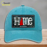 New Hampshire Home State Outline Novelty License Plate Hat Unconstructed Cotton / Lake Blue