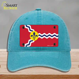 St. Louis State Flag Missouri Novelty License Plate Hat Unconstructed Cotton / Lake Blue