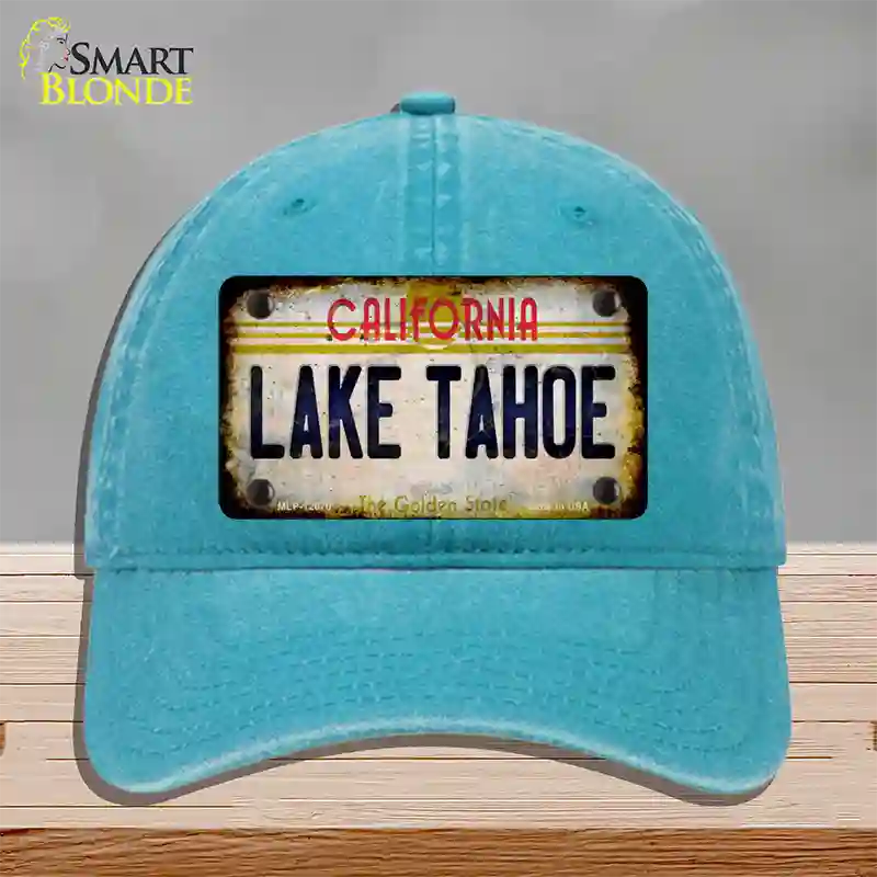 California Lake Tahoe Novelty License Plate Hat Unconstructed Cotton / Lake Blue