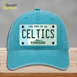 Celtics New Hampshire State Novelty License Plate Hat Unconstructed Cotton / Lake Blue