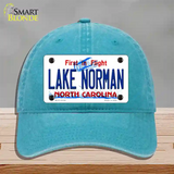 Lake Norman North Carolina State Novelty License Plate Hat Unconstructed Cotton / Lake Blue