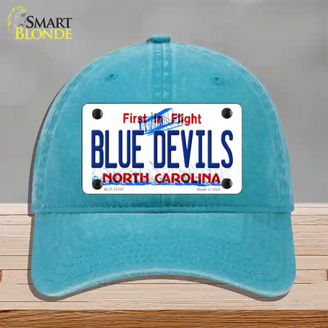 Blue Devils North Carolina State Novelty License Plate Hat Unconstructed Cotton / Lake Blue