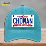 Chowan North Carolina State Novelty License Plate Hat Unconstructed Cotton / Lake Blue