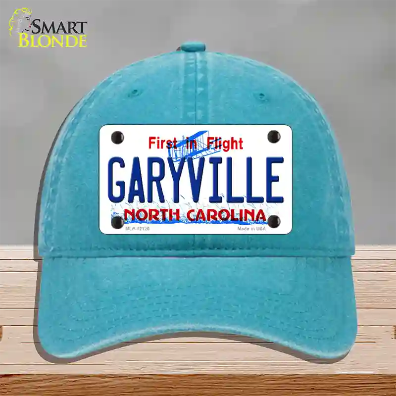 Garyville North Carolina State Novelty License Plate Hat Unconstructed Cotton / Lake Blue