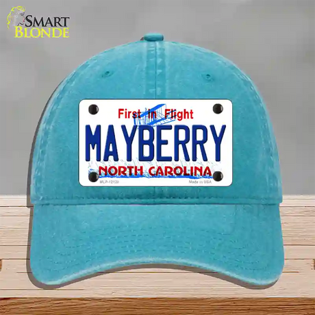 Mayberry North Carolina State Novelty License Plate Hat Unconstructed Cotton / Lake Blue