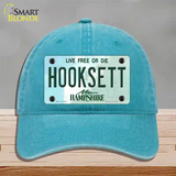 Hooksett New Hampshire Novelty License Plate Hat Unconstructed Cotton / Lake Blue