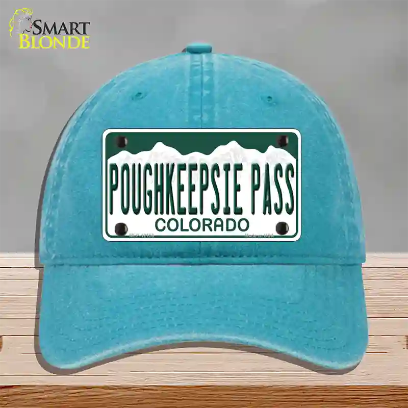 Poughkeepsie Pass Colorado Novelty License Plate Hat Unconstructed Cotton / Lake Blue