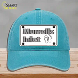 Murrells Inlet SC Novelty License Plate Hat Unconstructed Cotton / Lake Blue