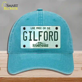 Gilford New Hampshire Novelty License Plate Hat Unconstructed Cotton / Lake Blue