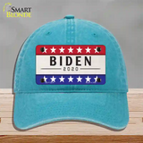 Joe Biden 2020 Novelty License Plate Hat Unconstructed Cotton / Lake Blue