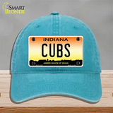 Cubs Indiana Novelty License Plate Hat Unconstructed Cotton / Lake Blue