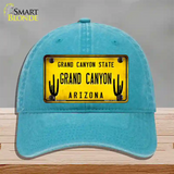 Arizona Grand Canyon Novelty License Plate Hat Unconstructed Cotton / Lake Blue