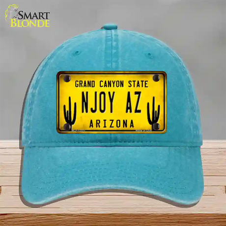 Arizona NJOY AZ Novelty License Plate Hat Unconstructed Cotton / Lake Blue